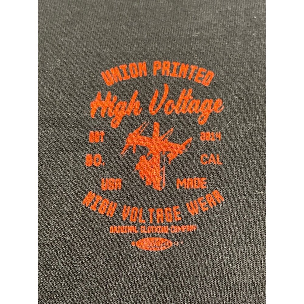 High Voltage Wear shirt mens XL short sleeve Union Made USA set of 2 Bayside - Picture 8 of 16